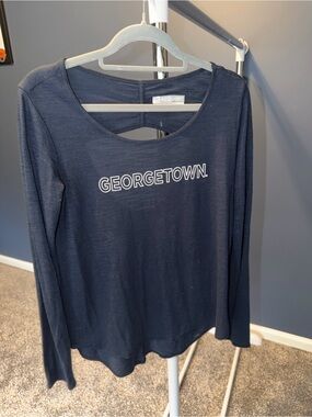 Georgetown Long-Sleeve Navy Tee